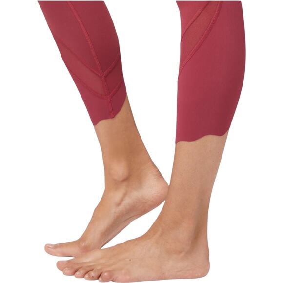 NWOT Lululemon Chianti Wunder Under Crop Roll Down Full-On Luxtreme Mesh Size 8 - Picture 2 of 10